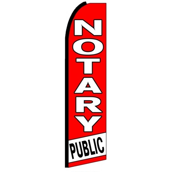 Notary Public Feather Flag 3\' x 11.5\'