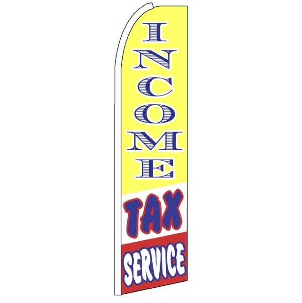 thumbnail image 2 of 15' Tax Service Feather Banner Swooper Flag Kit – With Pole & Ground Spike 2 of 4