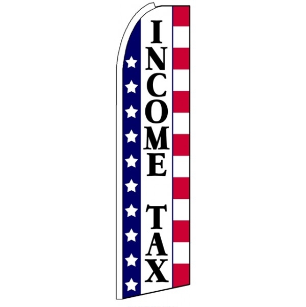 Income Tax Feather Flag 3' x 11.5'