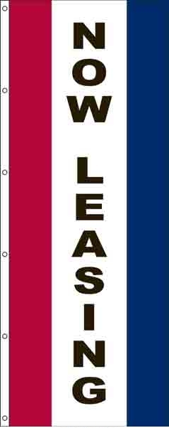 Now Leasing Vertical Message Panel, High Wind US Made 3\' x 10\'