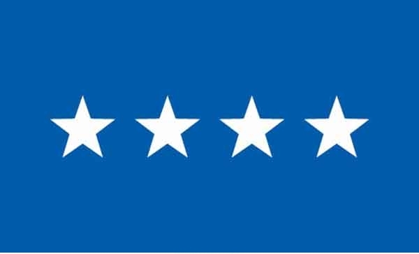 3\' x 5\' 4 Star Air Force High Wind, US Made Flag