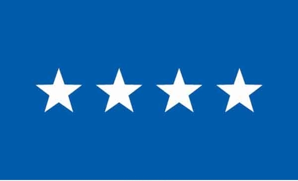 3\' x 5\' 4 Star Air Force High Wind, US Made Flag