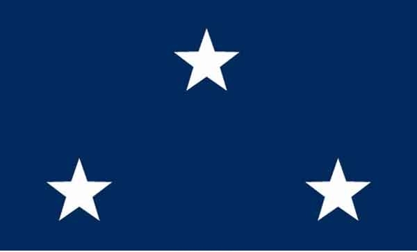3\' x 5\' 3 Star Seagoing Navy High Wind, US Made Flag