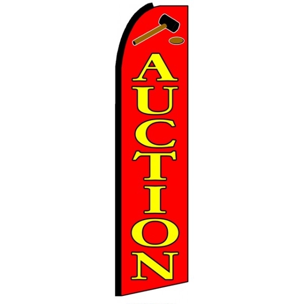 Auction Wind Feather Flag 2.5' x 11'