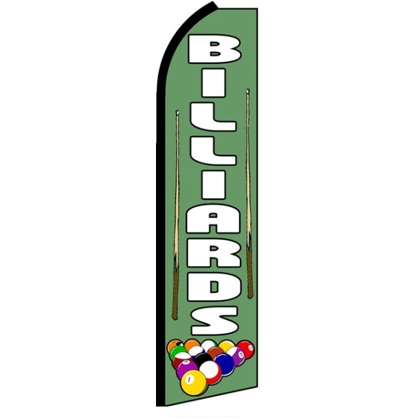 Billiards Feather Flag 3' x 11.5'
