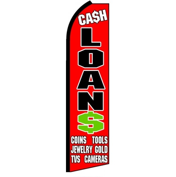 Loans Red Feather Flag 3' x 11.5'