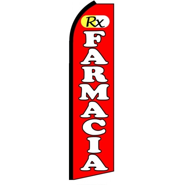 Farmacia Feather Flag 3' x 11.5'