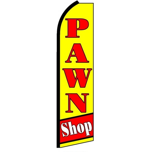 Pawn Shop Feather Flag 3\' x 11.5\'