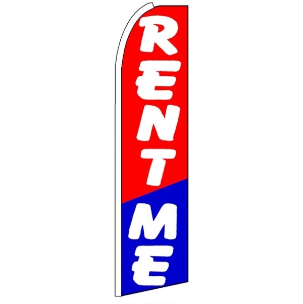 Rent Me Wind Feather Flag 3' x 11.5'