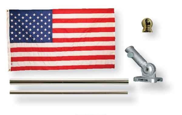 US Made Premium Flag Kit w/ Silver Pole