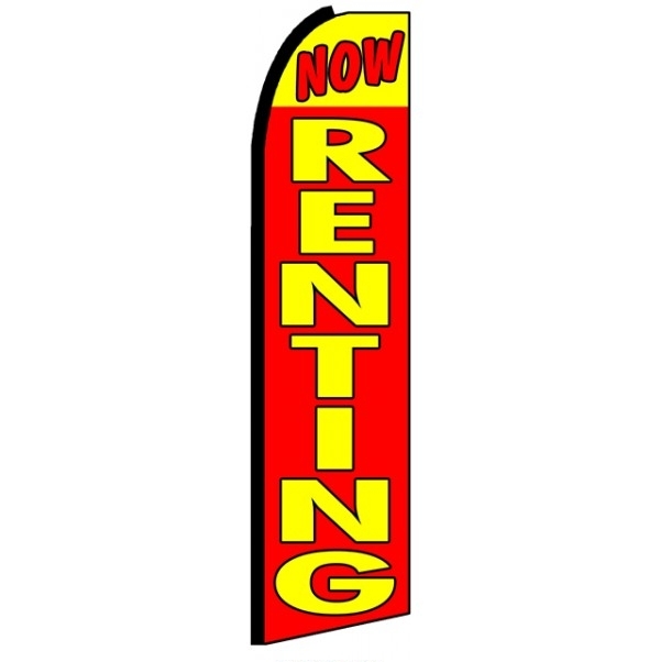 Now Renting Feather Flag 3' x 11.5' & more garden flags at FlagsForYou.com