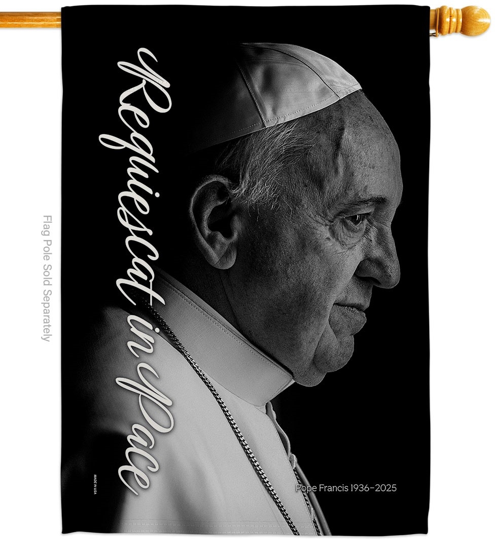 Requiescat Pope Francis House Flag