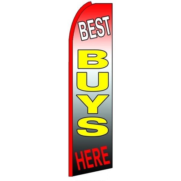 Best Buys Here Feather Flag 3' x 11.5'