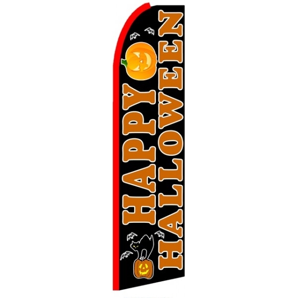 Happy Halloween Feather Flag 3' x 11.5'
