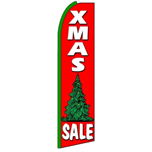 Xmas Tree Sale Feather Flag 3\' x 11.5\'