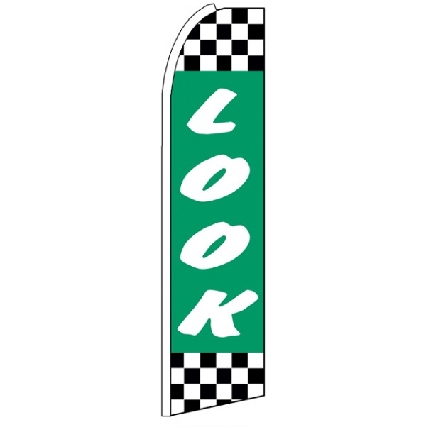 Look Feather Flag 3\' x 11.5\'