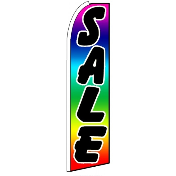 Sale Rainbow Feather Flag 3\' x 11.5\'