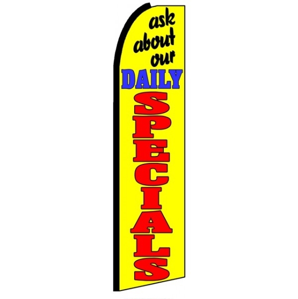 Ask About Our Daily Specials Feather Flag 3' x 11.5'