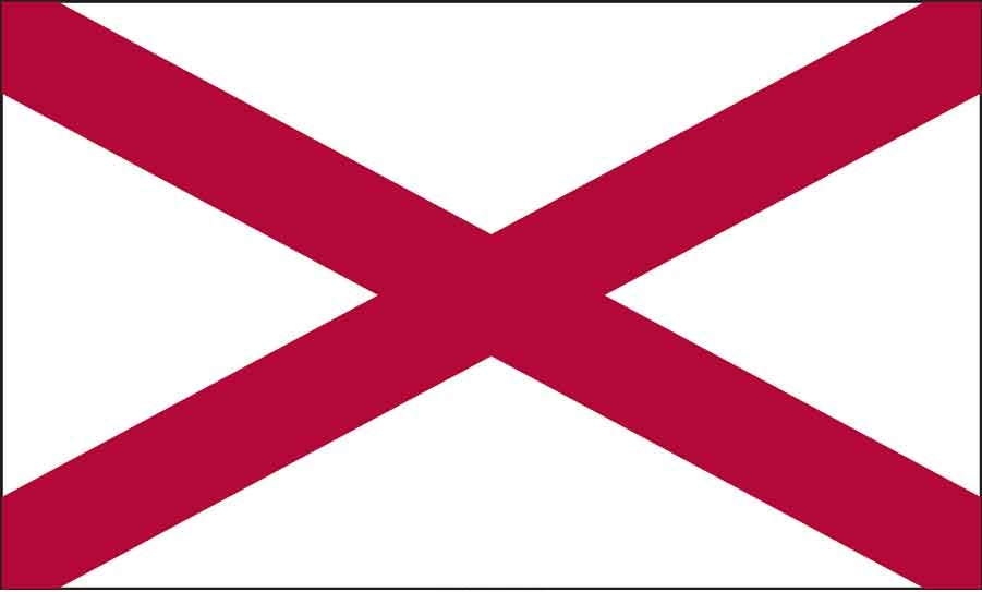 5\' x 8\' Alabama State High Wind, US Made Flag
