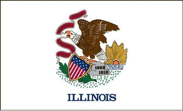 2\' x 3\' Illinois State High Wind, US Made Flag