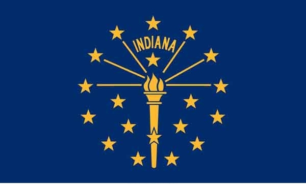 2\' x 3\' Indiana State High Wind, US Made Flag