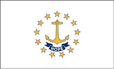 3\' x 5\' Rhode Island State High Wind, US Made Flag