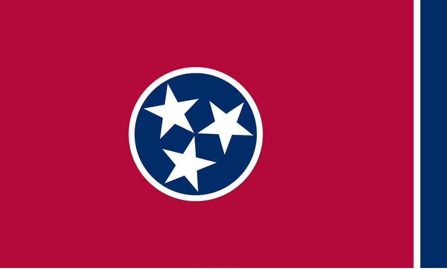 2\' x 3\' Tennessee State High Wind, US Made Flag