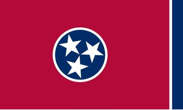 3\' x 5\' Tennessee State High Wind, US Made Flag