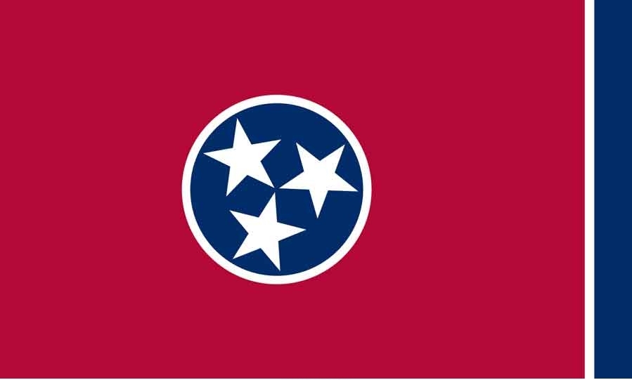 5\' x 8\' Tennessee State High Wind, US Made Flag