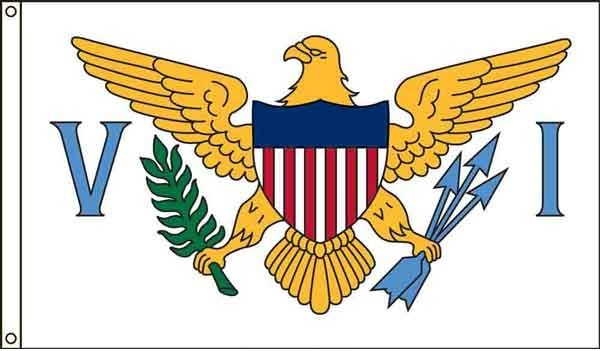 4\' x 6\' Virgin Islands High Wind, US Made Territorial Flag