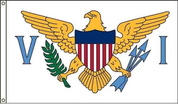 5\' x 8\' Virgin Islands High Wind, US Made Territorial Flag