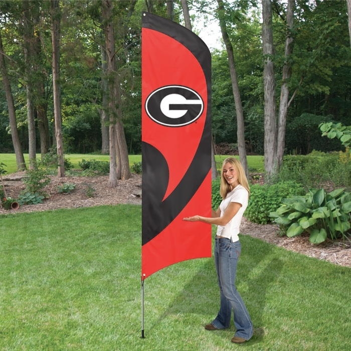 Georgia Bulldogs Tall Team Flag 8.5\' x 2.5\'