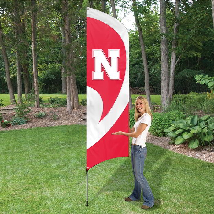 Nebraska Cornhuskers Tall Team Flag 8.5\' x 2.5\'