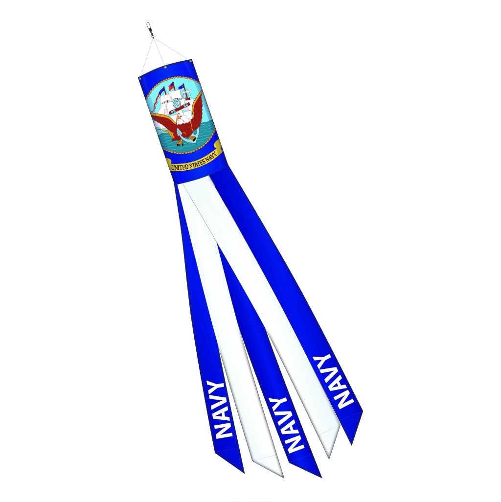 Navy Applique Windsock 12\