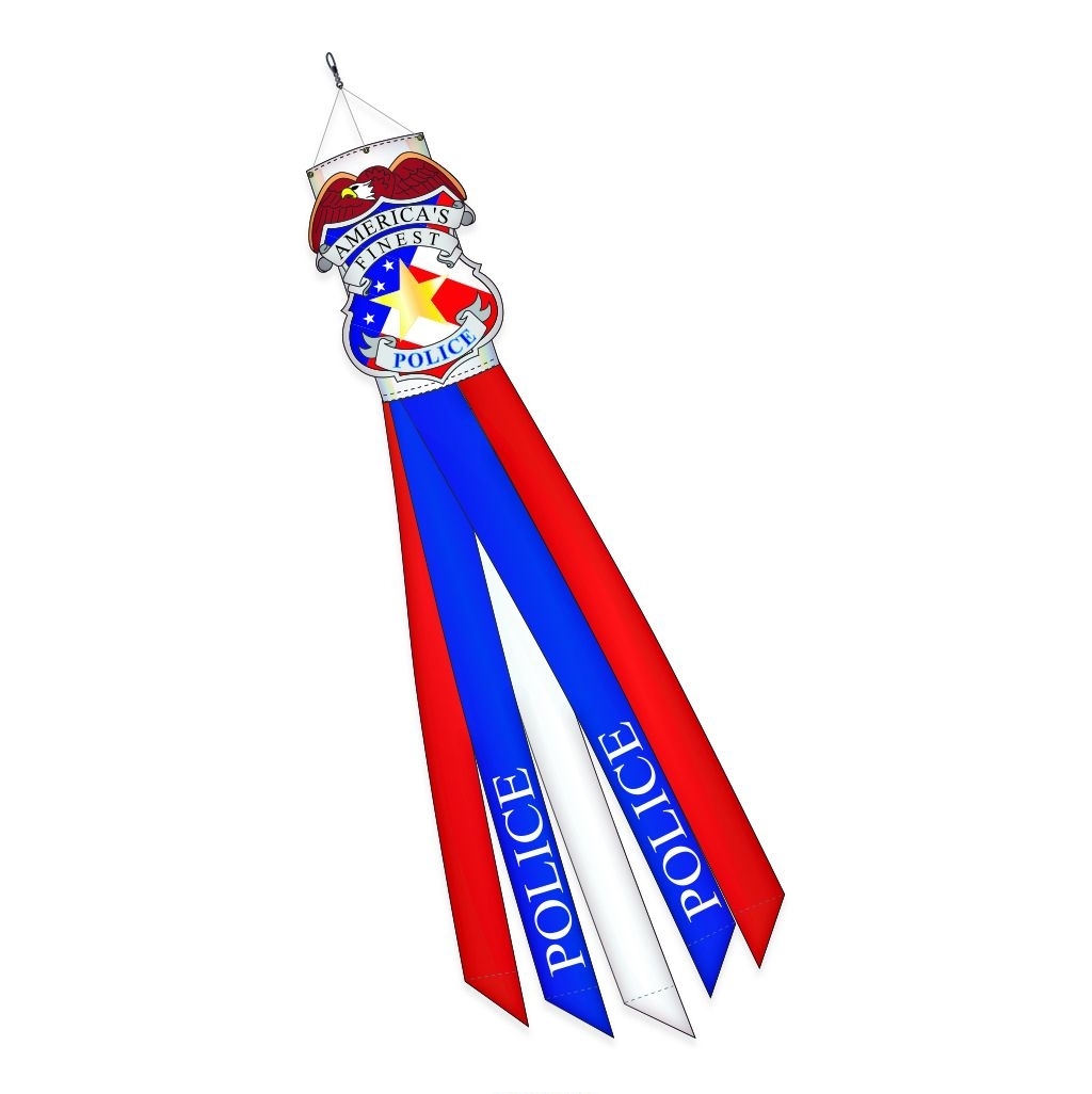 Police Applique Windsock 12" x 60"