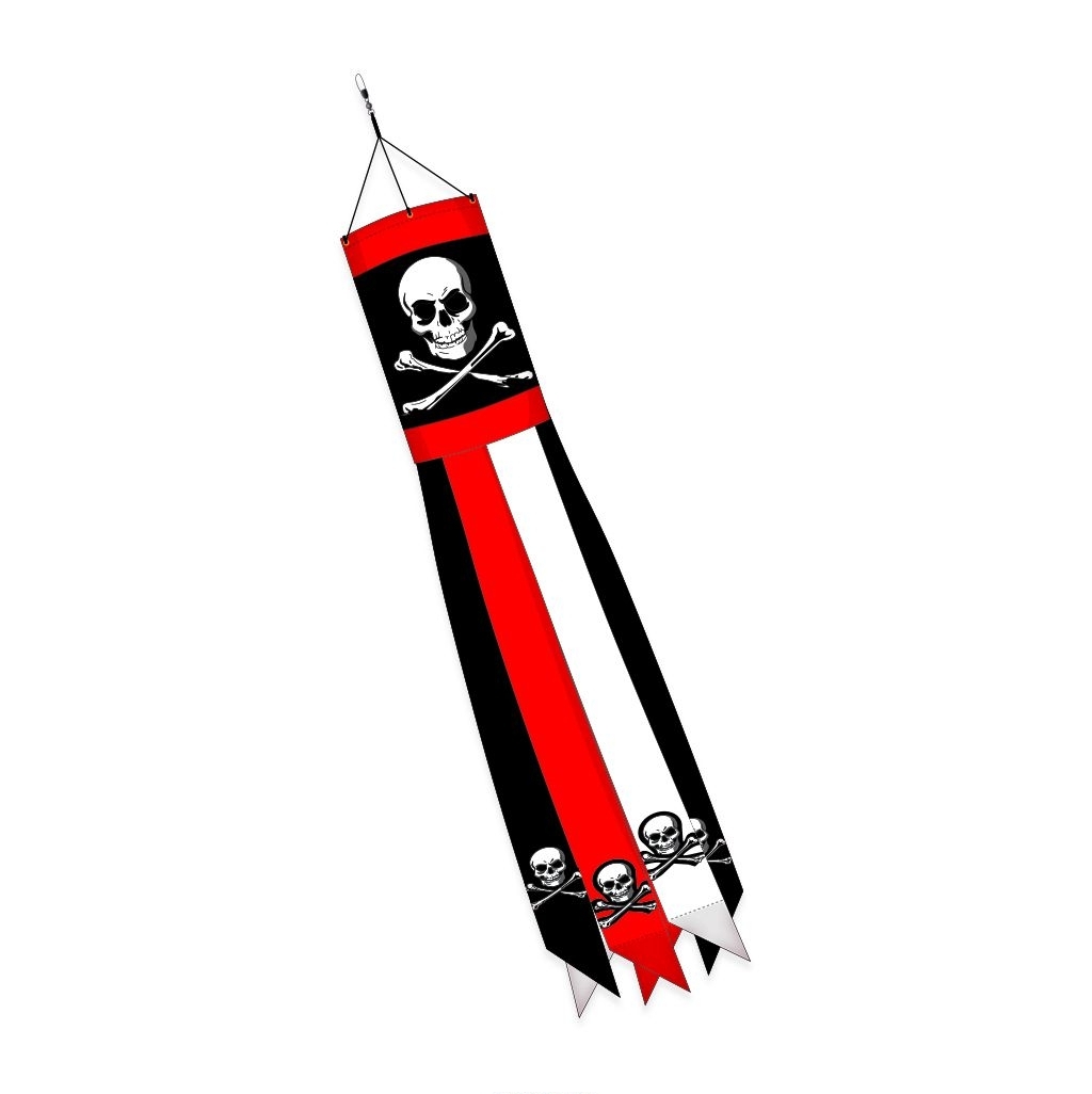 Pirate Applique Windsock 10" x 40"