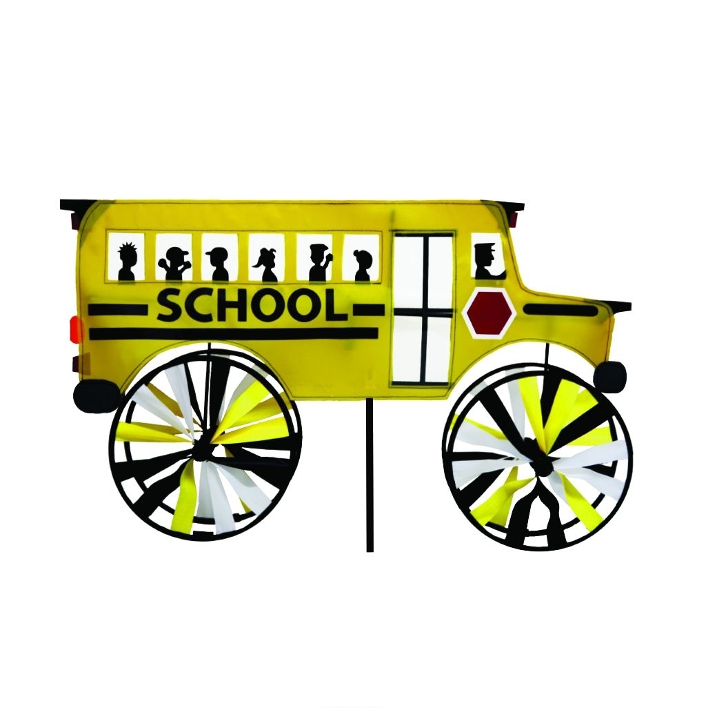 School Bus Applique Windwheel 20" x 49"