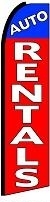 Auto Rentals Feather Flag 2.5' x 11.5'
