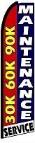 30K 60K 90K Maintenance Service (Black Sleeve) Feather Flag 2.5'