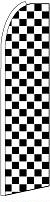 Checkered (Black & White) Feather Flag 2.5' x 11.5'