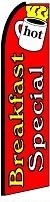 Breakfast Special (Black Sleeve) Feather Flag 2.5' x 11.5'