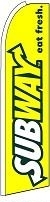 Subway (Sideways) Feather Flag 2.5\' x 11.5\'