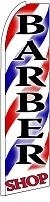 Barber Shop (Black & Pink) Feather Flag 2.5\' x 11.5\'