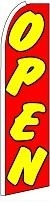 Open (Red & Yellow) Feather Flag 2.5\' x 11.5\'