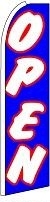 Open (Blue & White) Feather Flag 2.5' x 11.5'