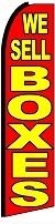 We Sell Boxes (Red & Yellow) Feather Flag 2.5' x 11.5'