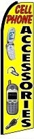 Cell Phone Accessories (Black Sleeve) Feather Flag 2.5' x 11.5'