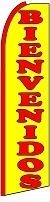 Bienvenidos (Yellow & Red) Feather Flag 2.5' x 11.5'