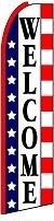 Welcome (Patriotic) Feather Flag 2.5\' x 11.5\'