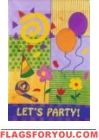 Let's Party Garden Flag
